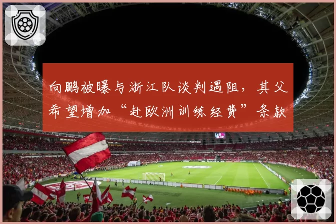 向鹏被曝与浙江队谈判遇阻,其父希望增加“赴欧洲训练经费”条款